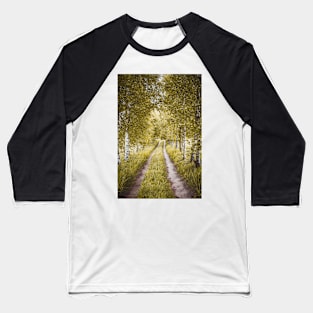 Alley of autumn birches Baseball T-Shirt